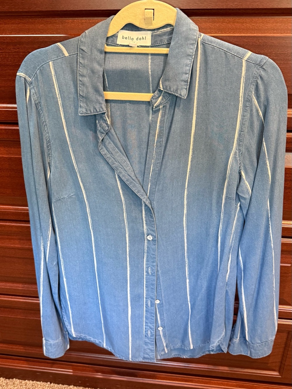 Bella Dahl Light Blue Shirt with White Stripes